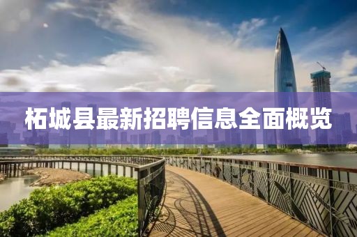 柘城县最新招聘信息全面概览