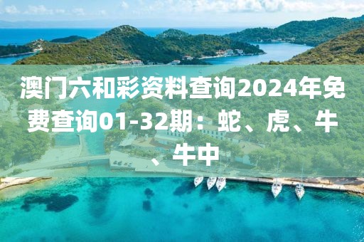 澳门六和彩资料查询2024年免费查询01-32期：蛇、虎、牛、牛中