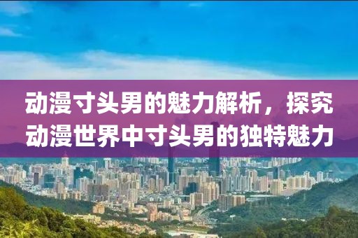 动漫寸头男的魅力解析，探究动漫世界中寸头男的独特魅力