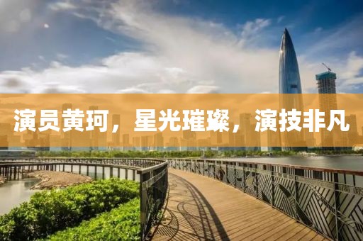 演员黄珂，星光璀璨，演技非凡