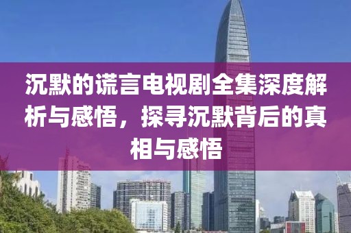 沉默的谎言电视剧全集深度解析与感悟，探寻沉默背后的真相与感悟