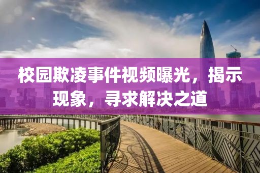 校园欺凌事件视频曝光，揭示现象，寻求解决之道
