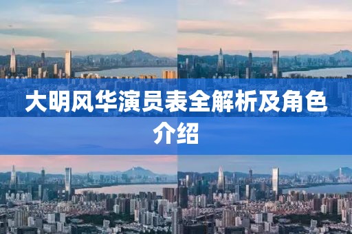 大明风华演员表全解析及角色介绍