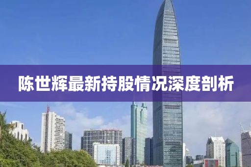 陈世辉最新持股情况深度剖析