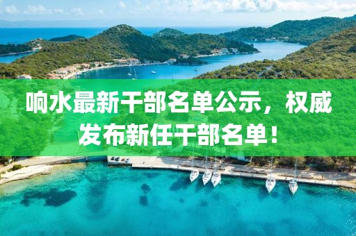 响水最新干部名单公示，权威发布新任干部名单！