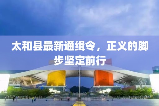 太和县最新通缉令，正义的脚步坚定前行