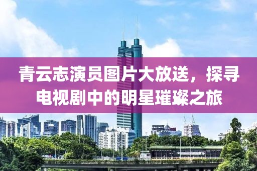 青云志演员图片大放送，探寻电视剧中的明星璀璨之旅