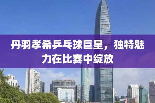 丹羽孝希乒乓球巨星，独特魅力在比赛中绽放