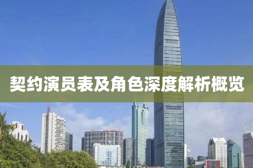 契约演员表及角色深度解析概览