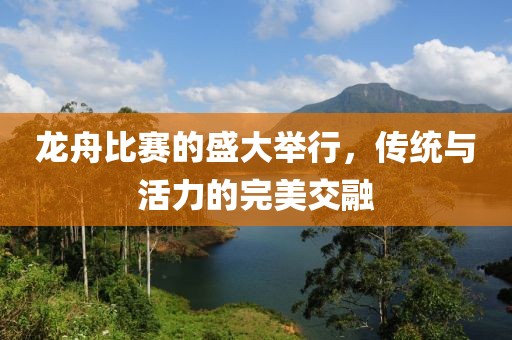 龙舟比赛的盛大举行，传统与活力的完美交融