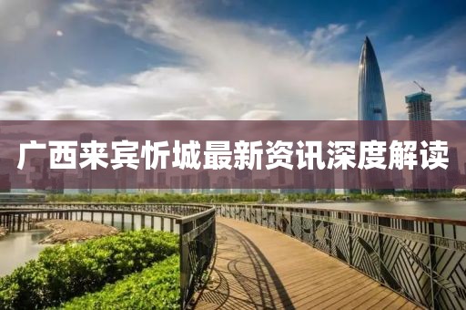 广西来宾忻城最新资讯深度解读