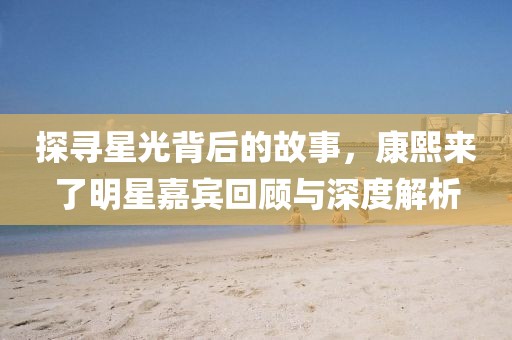 探寻星光背后的故事，康熙来了明星嘉宾回顾与深度解析