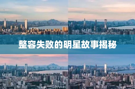 整容失败的明星故事揭秘