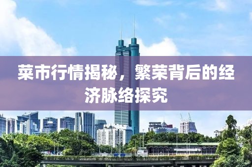 菜市行情揭秘，繁荣背后的经济脉络探究