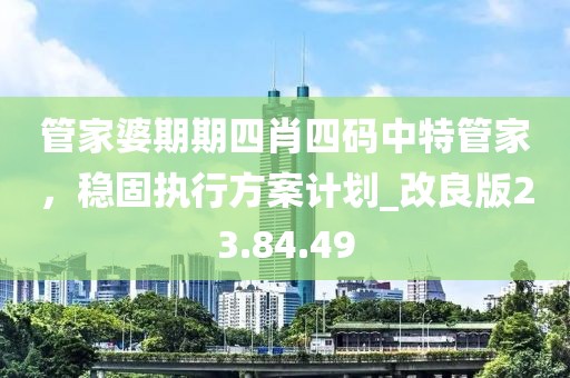 管家婆期期四肖四码中特管家，稳固执行方案计划_改良版23.84.49