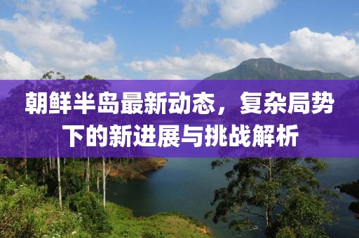 朝鲜半岛最新动态，复杂局势下的新进展与挑战解析