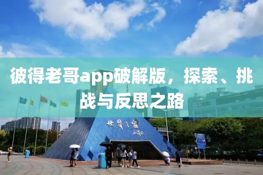 彼得老哥app破解版，探索、挑战与反思之路