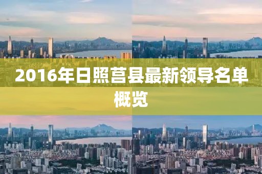 2016年日照莒县最新领导名单概览