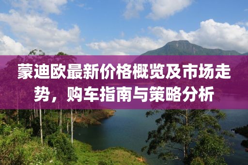 蒙迪欧最新价格概览及市场走势，购车指南与策略分析