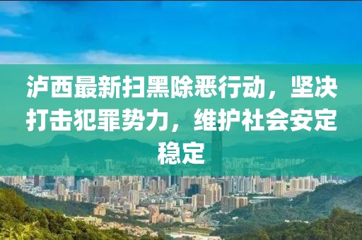 泸西最新扫黑除恶行动，坚决打击犯罪势力，维护社会安定稳定