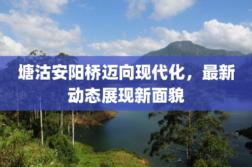 塘沽安阳桥迈向现代化，最新动态展现新面貌