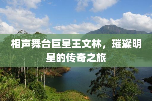 相声舞台巨星王文林，璀璨明星的传奇之旅