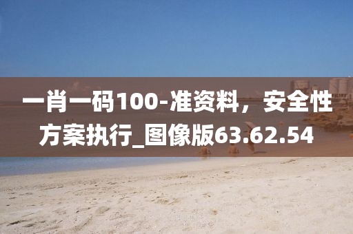 一肖一码100-准资料，安全性方案执行_图像版63.62.54