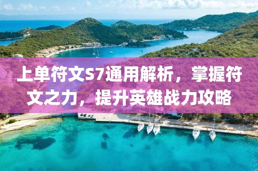 上单符文S7通用解析，掌握符文之力，提升英雄战力攻略