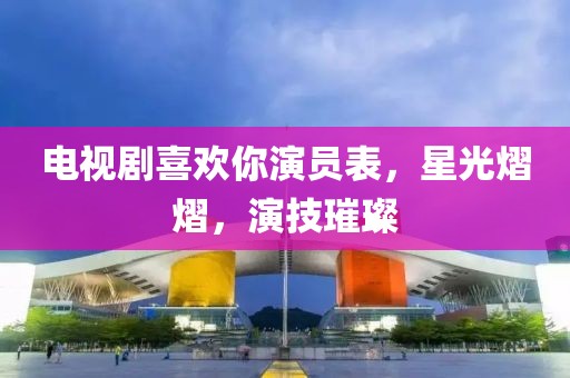 电视剧喜欢你演员表，星光熠熠，演技璀璨
