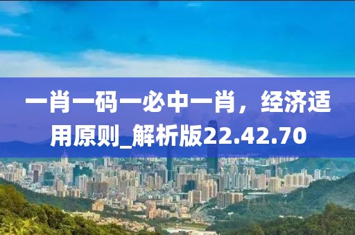 一肖一码一必中一肖，经济适用原则_解析版22.42.70