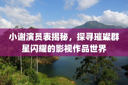 小谢演员表揭秘，探寻璀璨群星闪耀的影视作品世界
