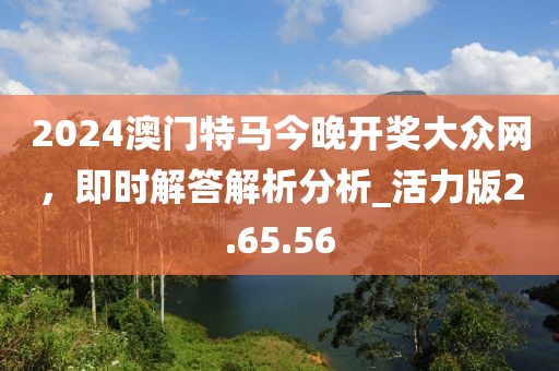 2024澳门特马今晚开奖大众网，即时解答解析分析_活力版2.65.56