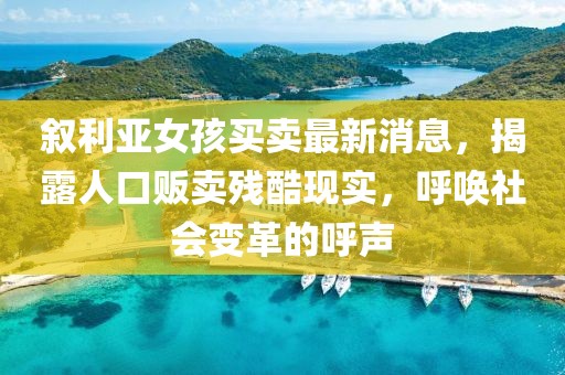 叙利亚女孩买卖最新消息，揭露人口贩卖残酷现实，呼唤社会变革的呼声