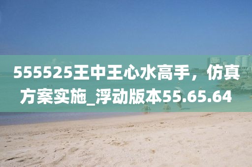 555525王中王心水高手，仿真方案实施_浮动版本55.65.64