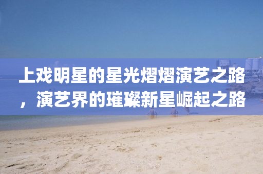 上戏明星的星光熠熠演艺之路，演艺界的璀璨新星崛起之路
