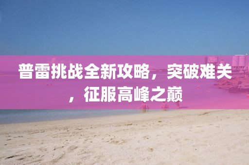 普雷挑战全新攻略，突破难关，征服高峰之巅