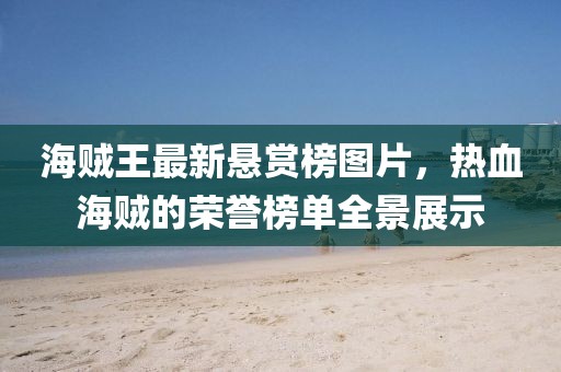 海贼王最新悬赏榜图片，热血海贼的荣誉榜单全景展示