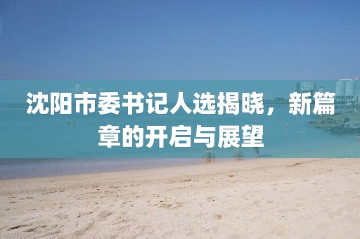 沈阳市委书记人选揭晓，新篇章的开启与展望