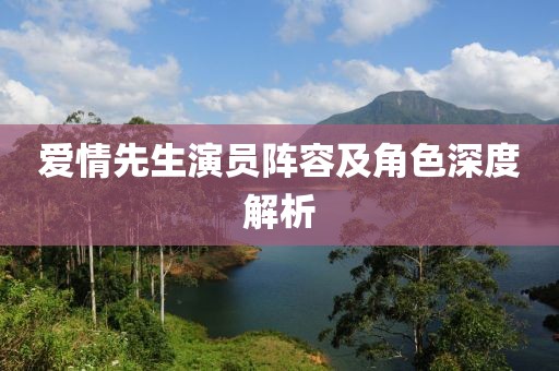 爱情先生演员阵容及角色深度解析