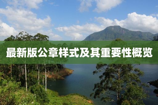 最新版公章样式及其重要性概览