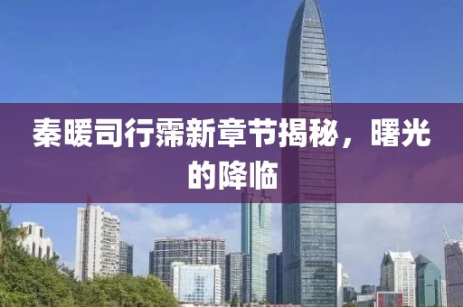 秦暖司行霈新章节揭秘，曙光的降临