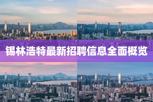 锡林浩特最新招聘信息全面概览