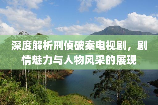 深度解析刑侦破案电视剧，剧情魅力与人物风采的展现