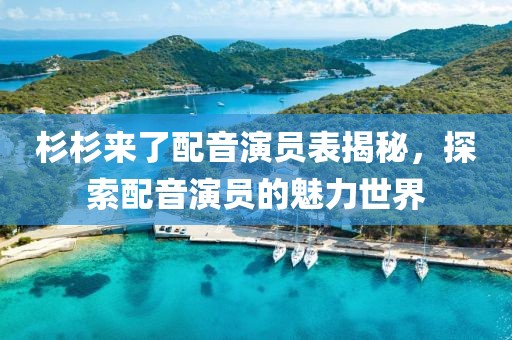 杉杉来了配音演员表揭秘，探索配音演员的魅力世界