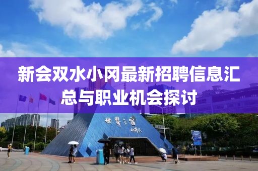 新会双水小冈最新招聘信息汇总与职业机会探讨