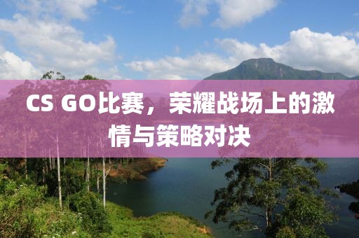 CS GO比赛，荣耀战场上的激情与策略对决