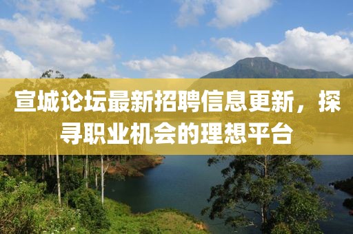 宣城论坛最新招聘信息更新，探寻职业机会的理想平台