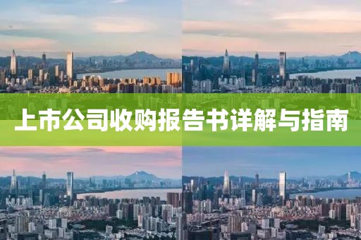 上市公司收购报告书详解与指南
