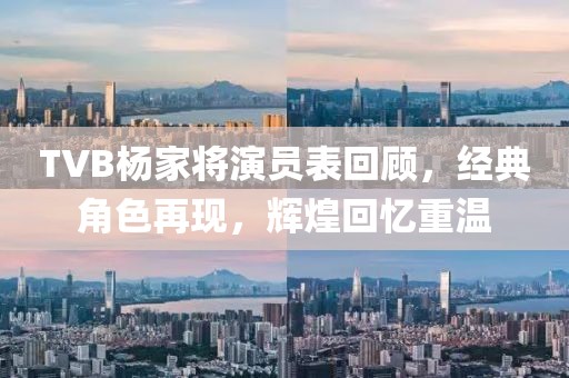 TVB杨家将演员表回顾，经典角色再现，辉煌回忆重温