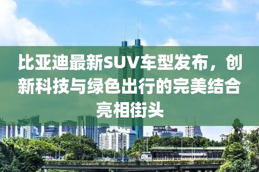比亚迪最新SUV车型发布，创新科技与绿色出行的完美结合亮相街头